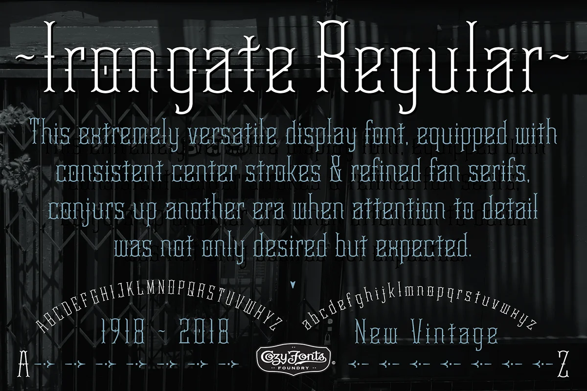 Irongate Regular Serif Font