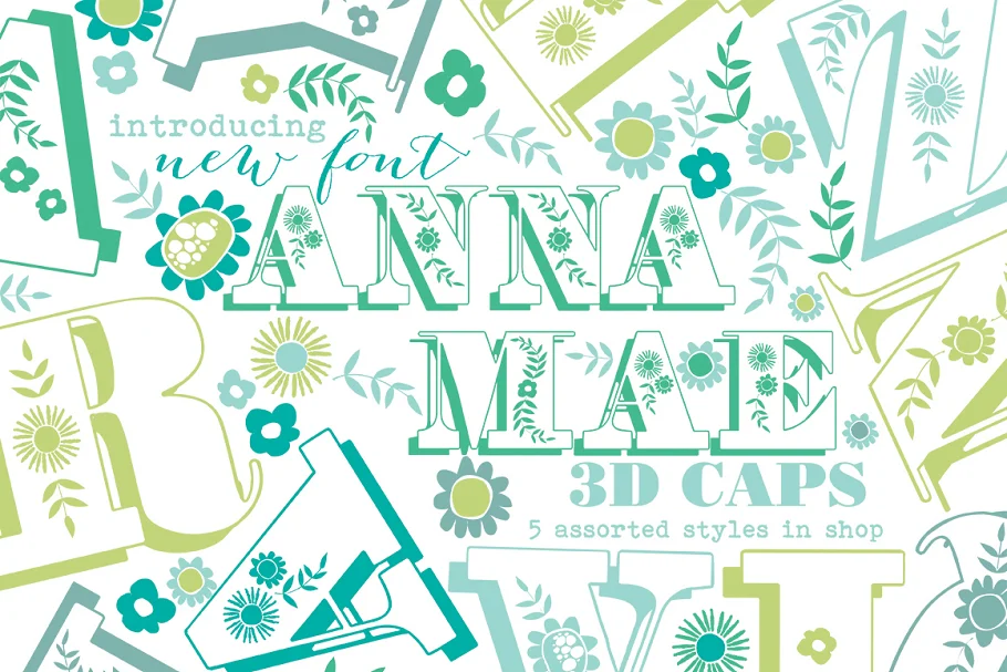 Anna Mae Shadowed Uppercase Font