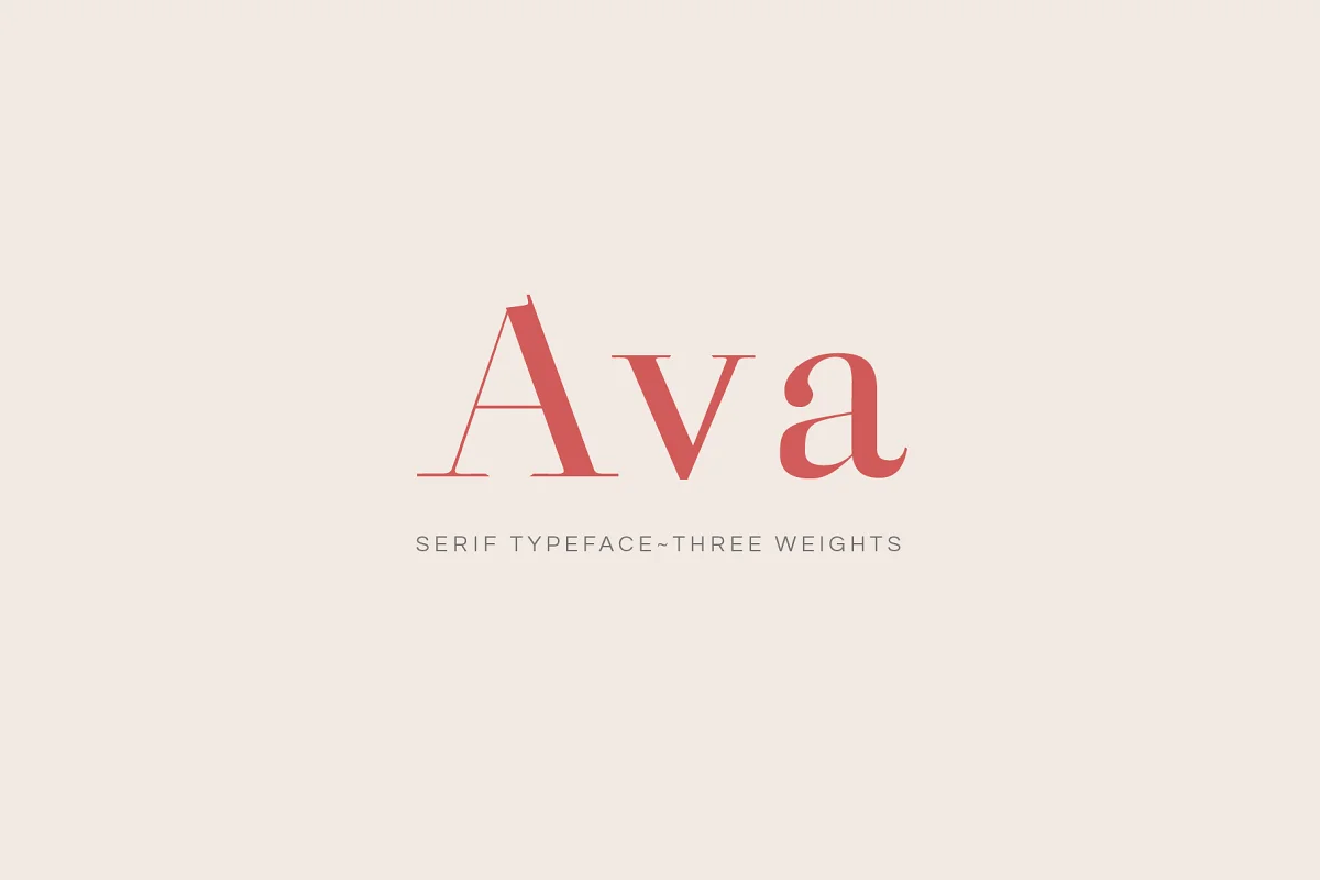 Ava A Classy Serif Typeface Font