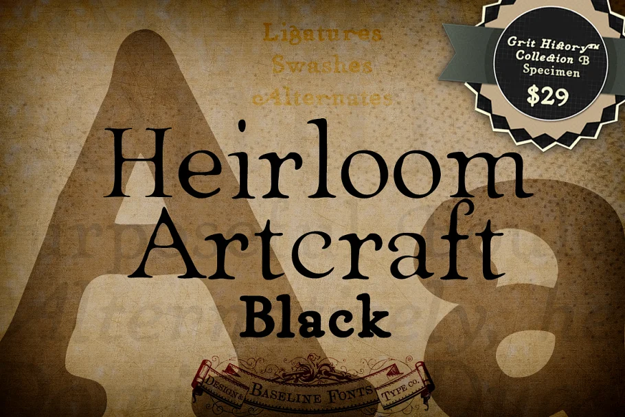 Black Heirloom Artcraft Font