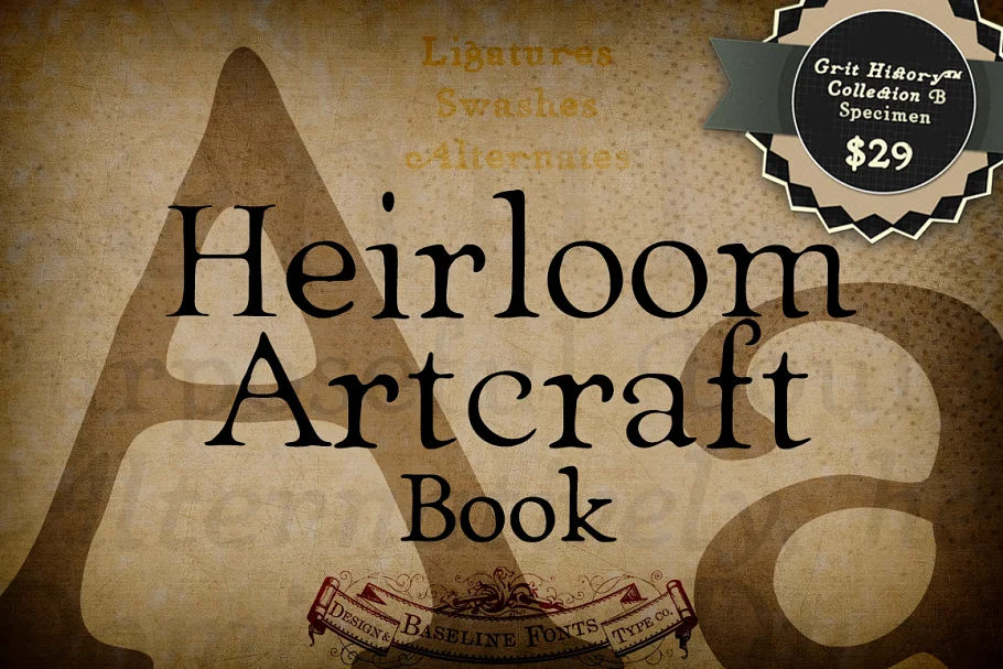 Book Heirloom Artcraft Font