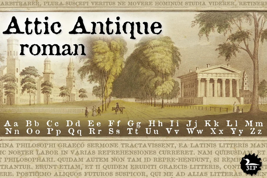 Attic Antique Roman Font