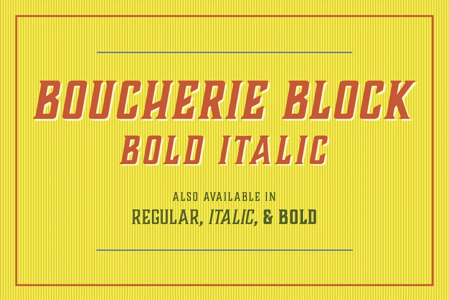 Boucherie Block Bold Italic Font