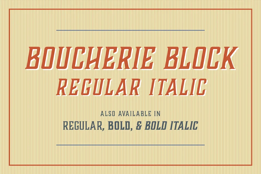 Boucherie Block Italic Font