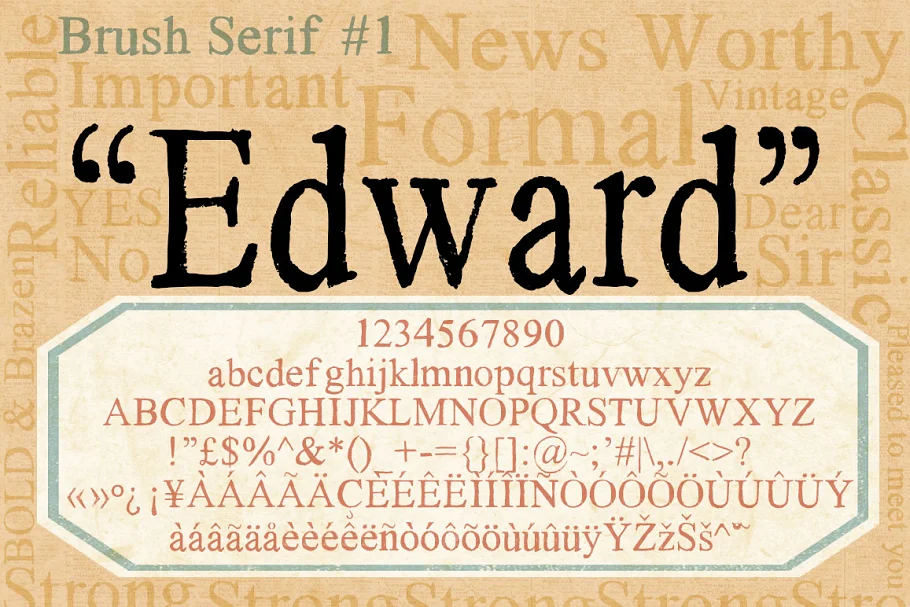 Brush Serif Edward Font