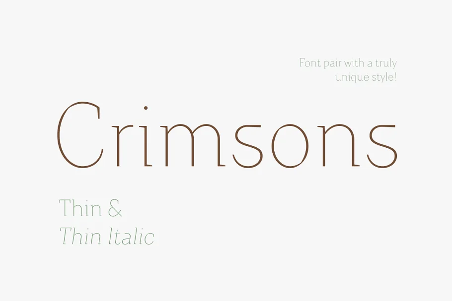 Crimsons Thin and Thin Italic Font