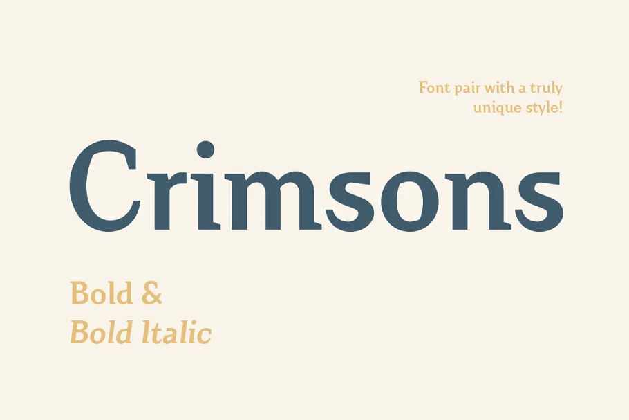 Crimsons Bold and Bold Italic Font