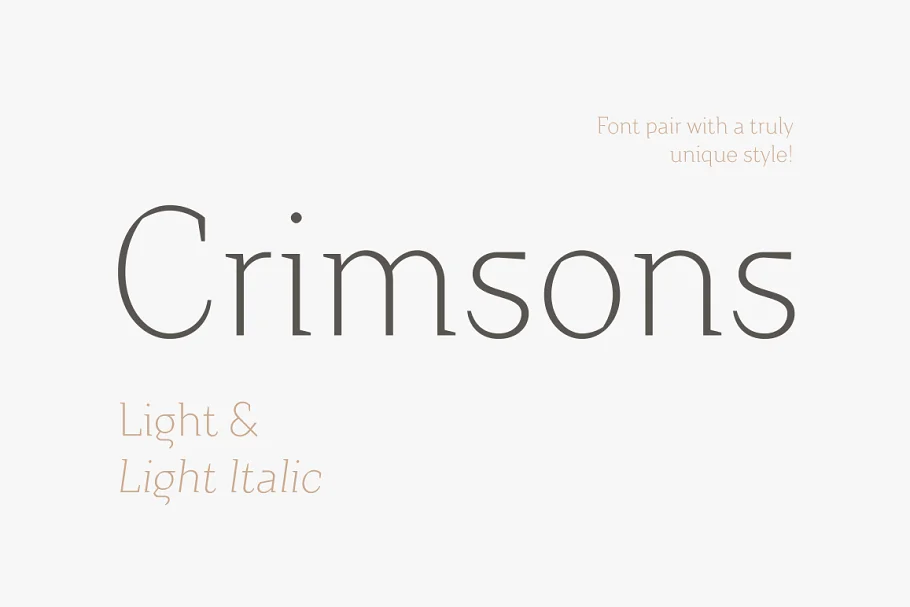 Crimsons Light and Light Italic Font