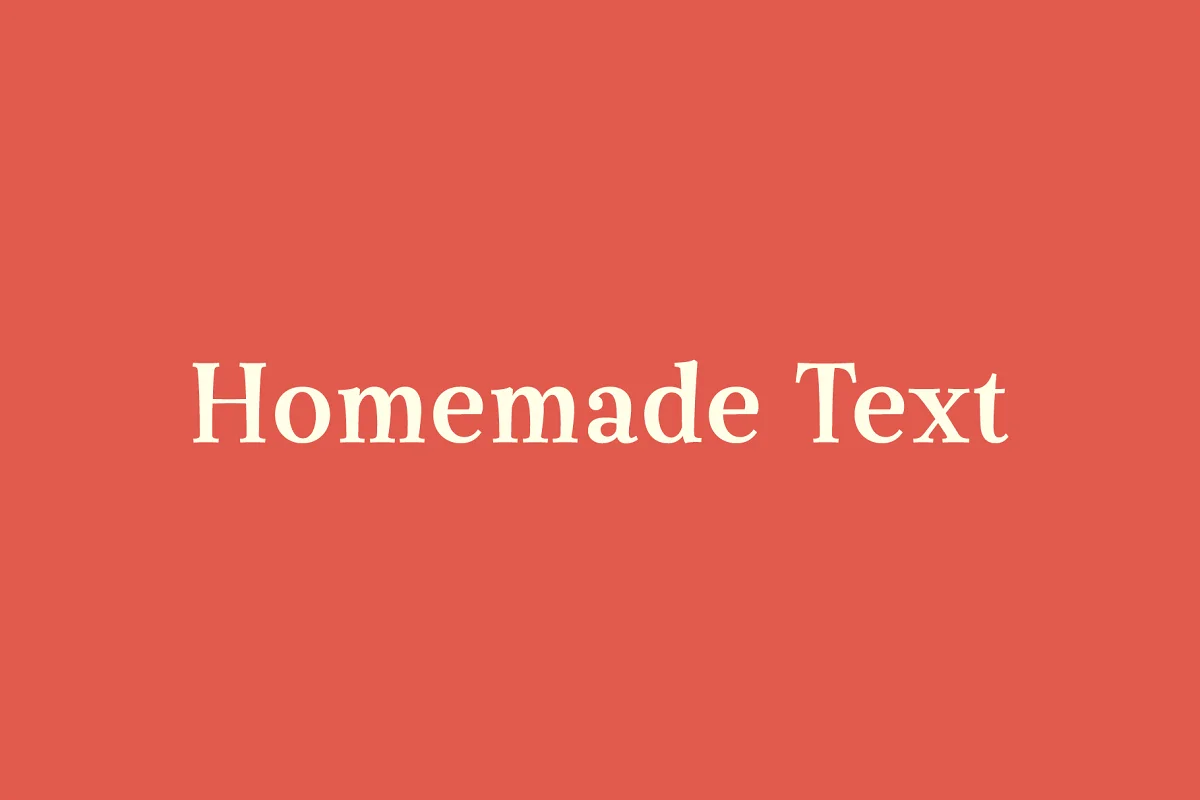 Homemade Text Font