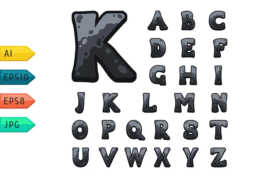 Game Alphabet 8 For User Interfaces Font