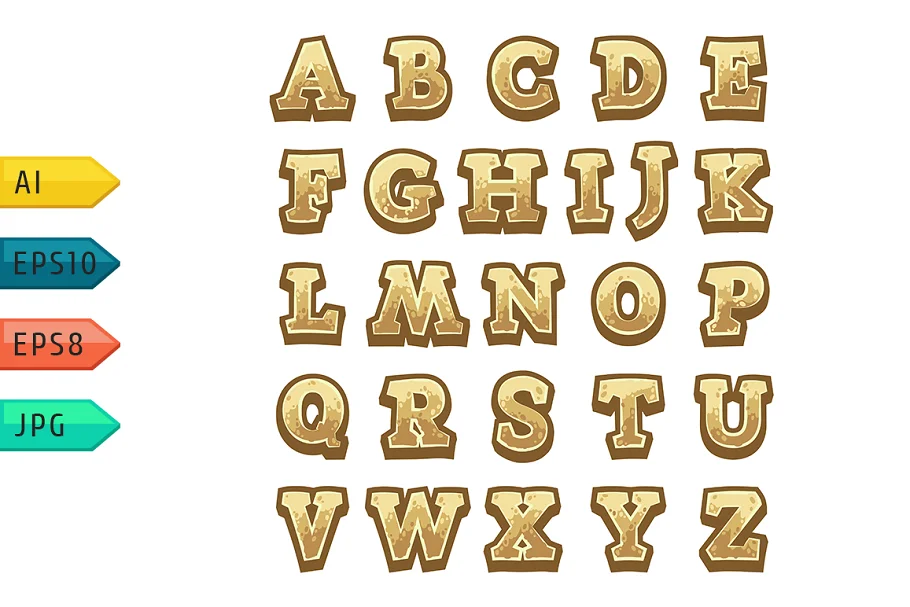 Game Alphabet Three For User Interfaces Font