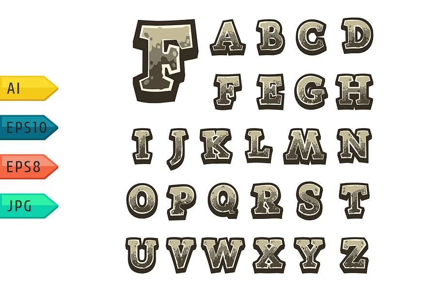 Game Alphabet Five For User Interfaces