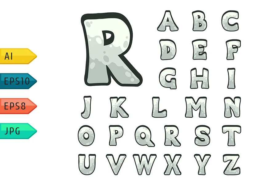 Game Alphabet Seven For User Interfaces Font