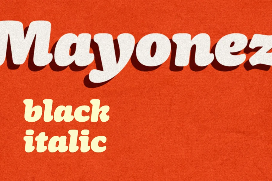 Mayonez Black Italic Font