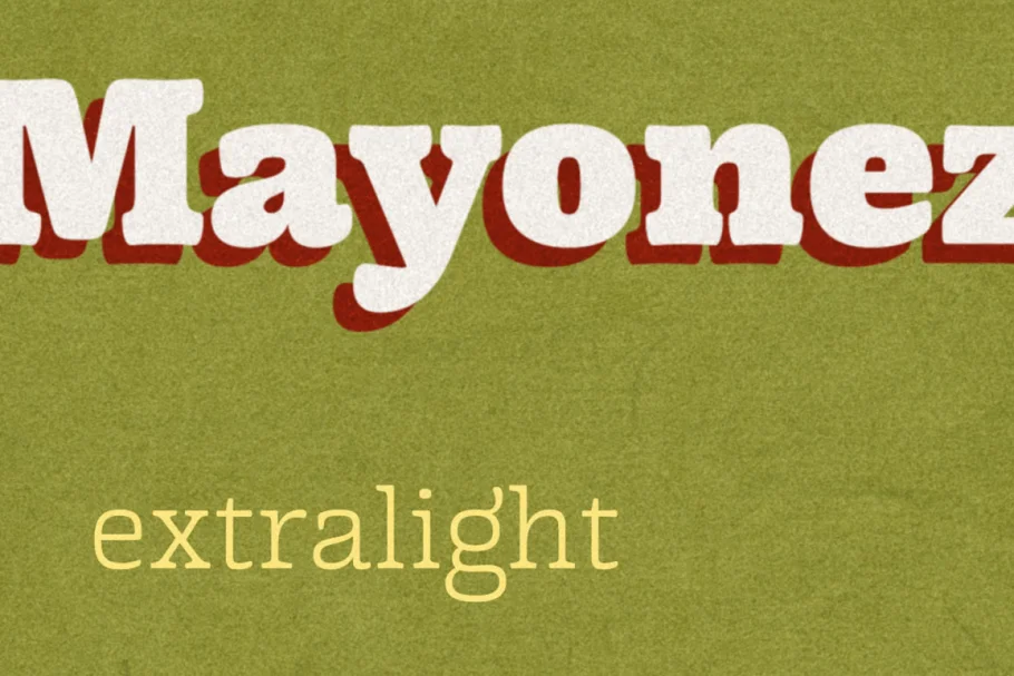 Mayonez Extralight Font