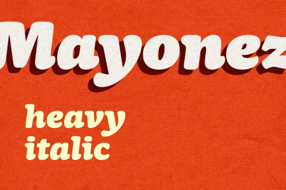 Mayonez Heavy Italic Font