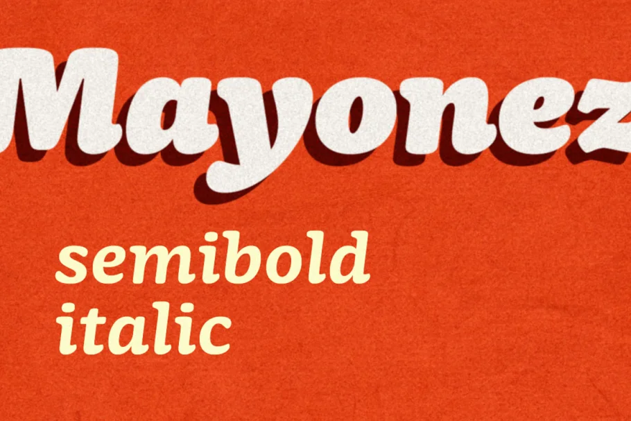 Mayonez Semibold Italic Font