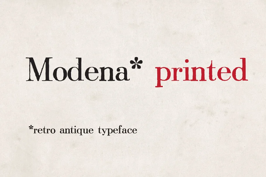 Modena Printed Font