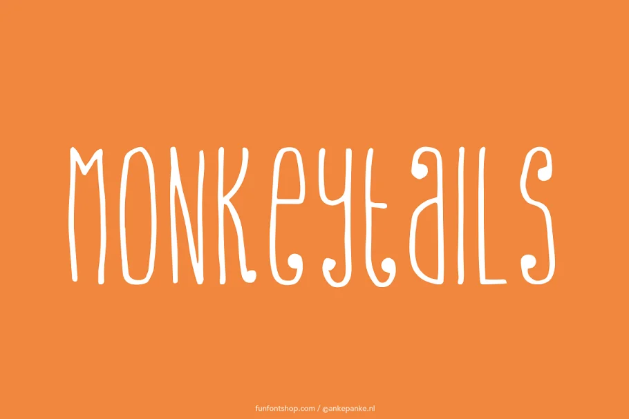 Monkeytails Handmade Font