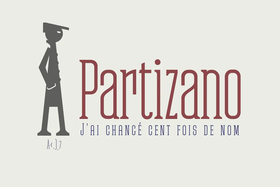 partizano serif extra condensed - Post