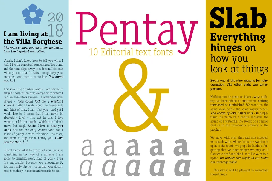 pentay slab text fonts - Post