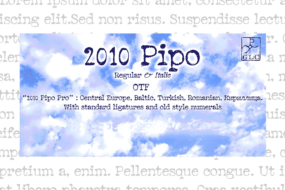 2010 Pipo Pro Set OTF Font