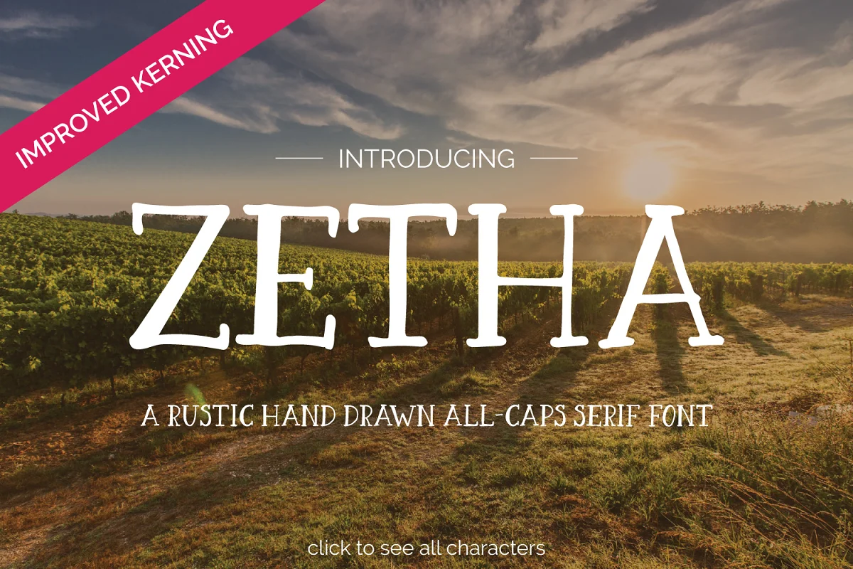 Zetha A Hand Drawn Serif Font