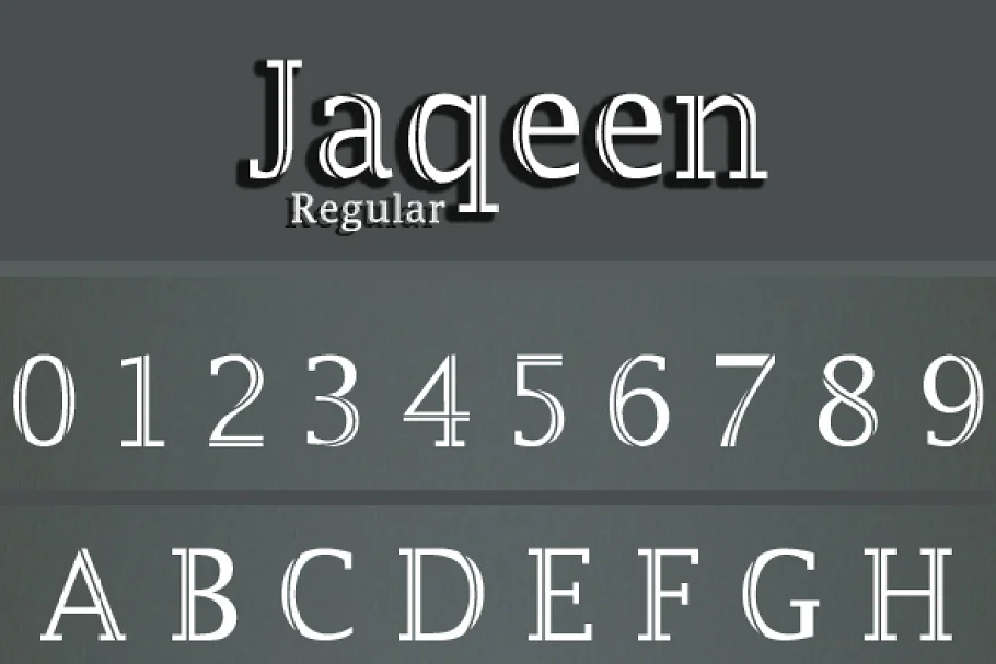 Jaqeen Regular and Italic Font