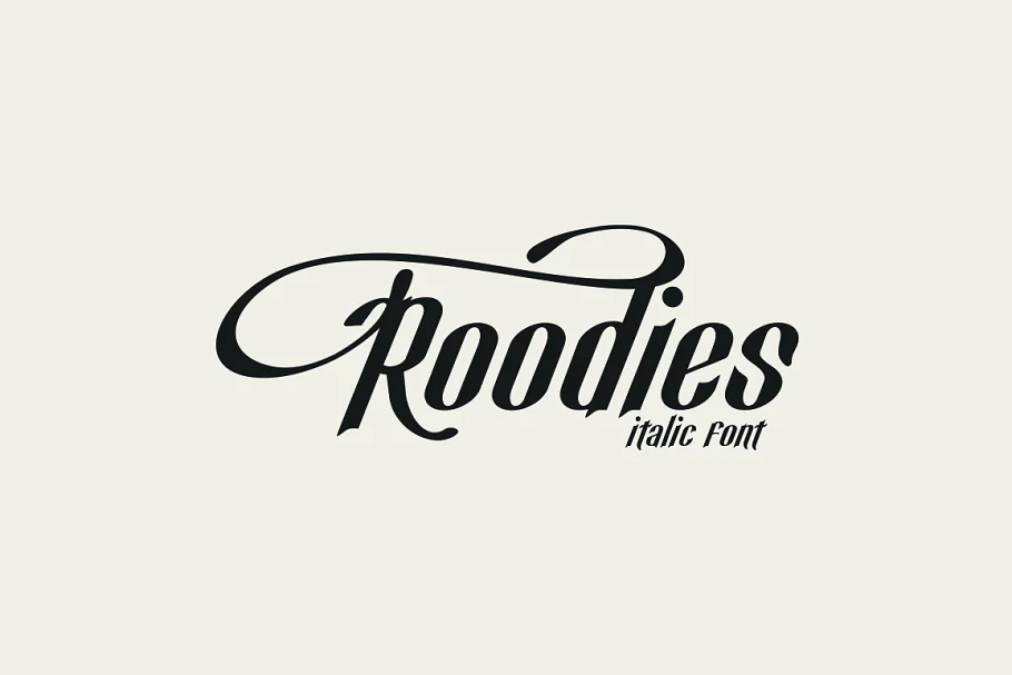 Roodies Italic Font