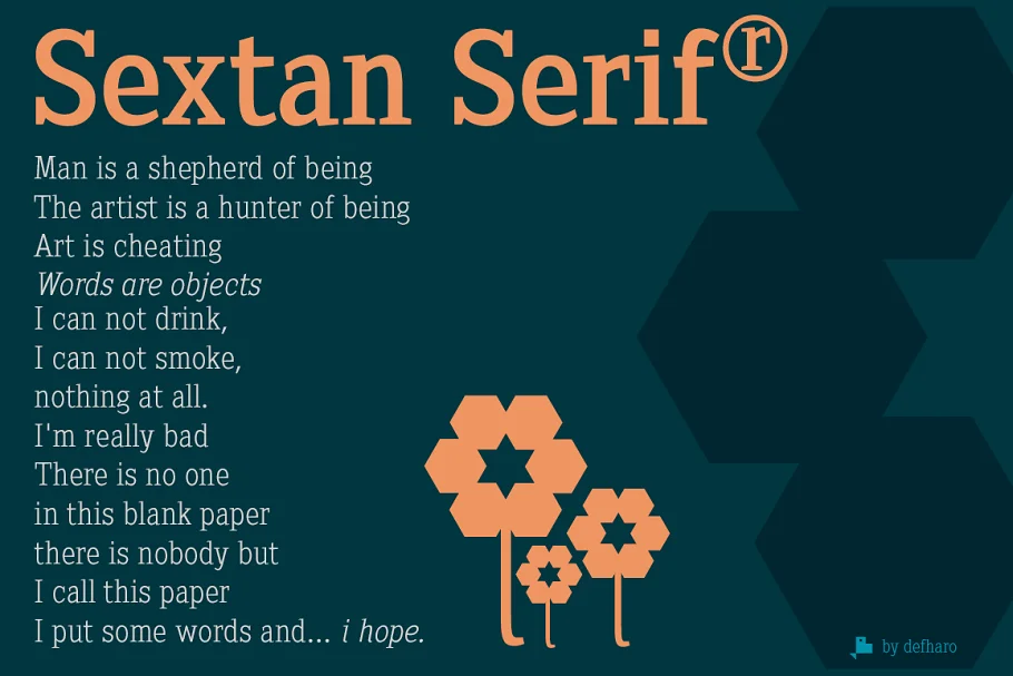 sextan serif typeface - Post