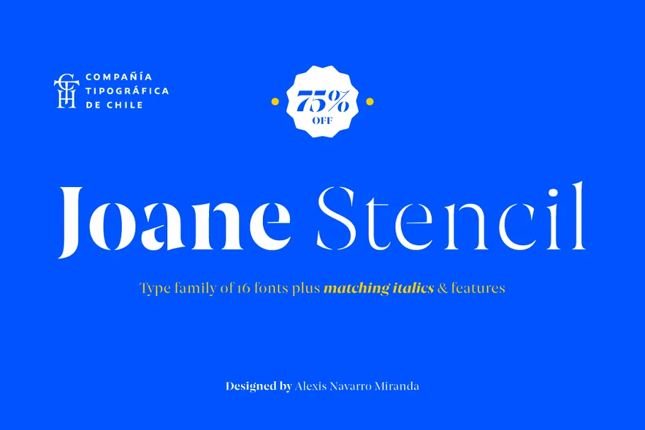 Joane Stencil Font