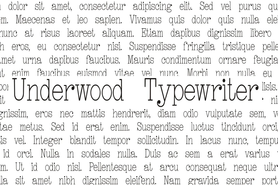 Underwood Typewriter Font