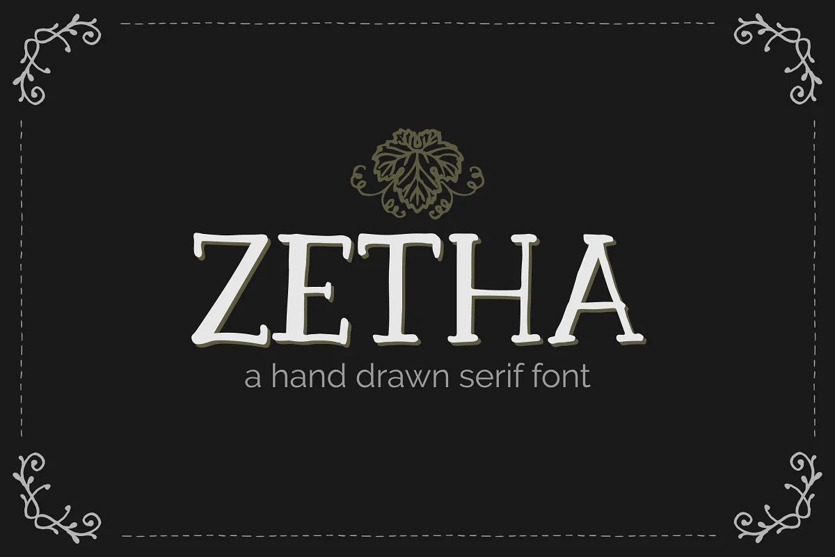 Zetha A Hand Drawn Serif Font