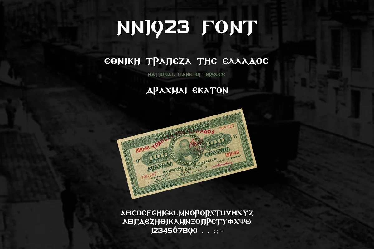 NN1923 A Greek Vintage Font