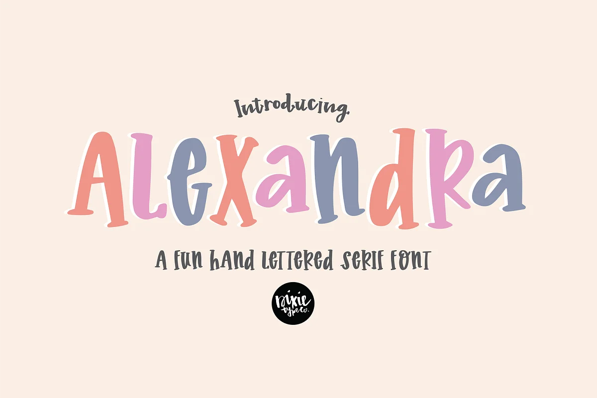 Alexandra A Hand Lettered Serif Font