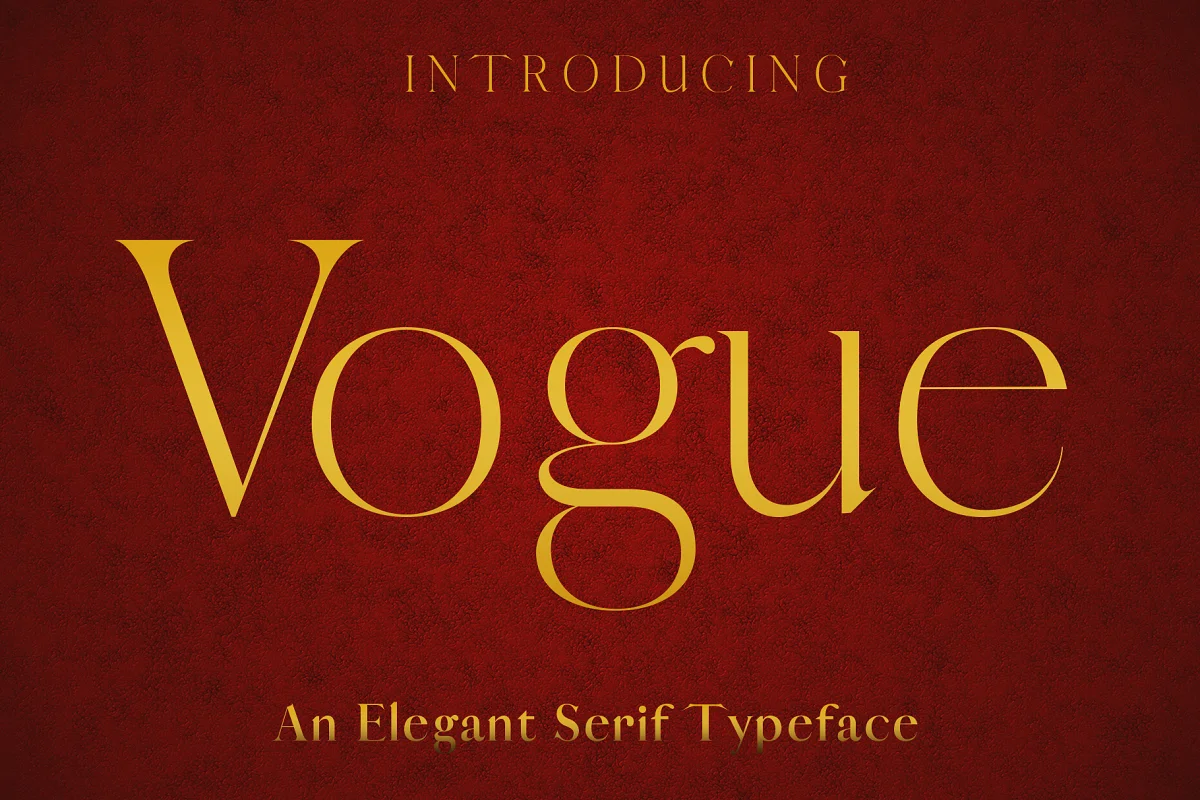 Vogue An Elegant Typeface Font