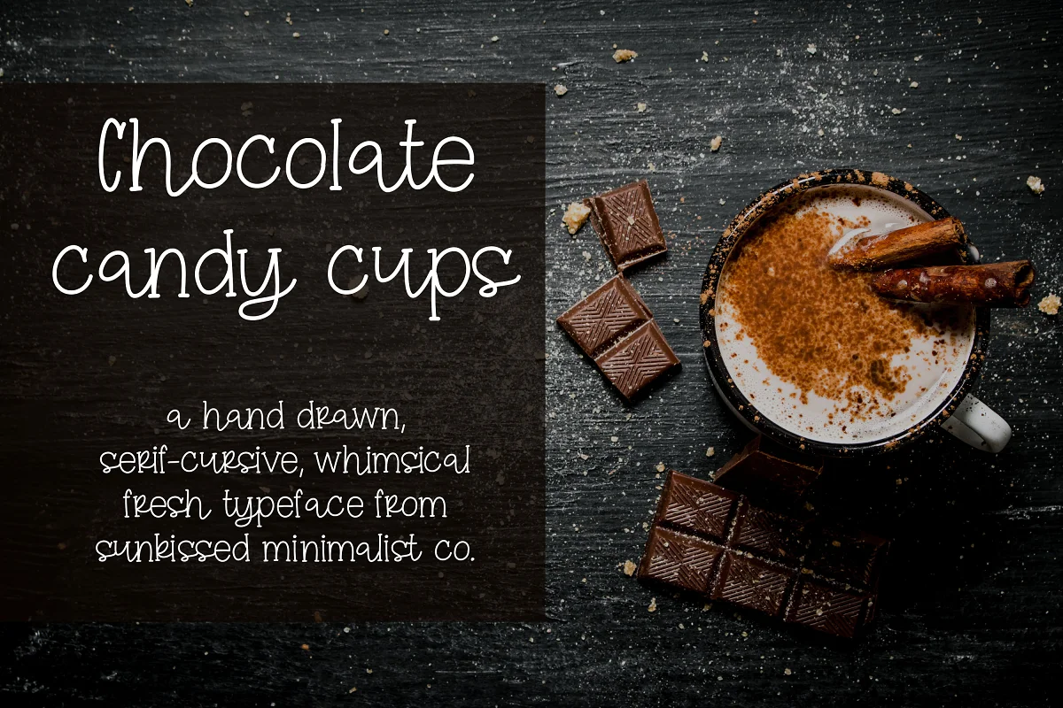 Chocolate Candy Cups Font