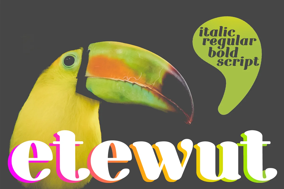 Etewut Typeface Font