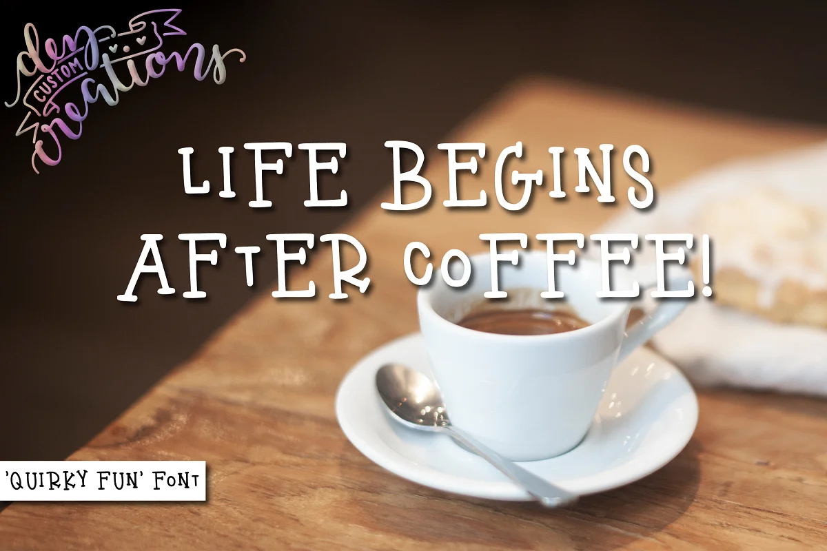 life begins after coffee qf font mockup - Post