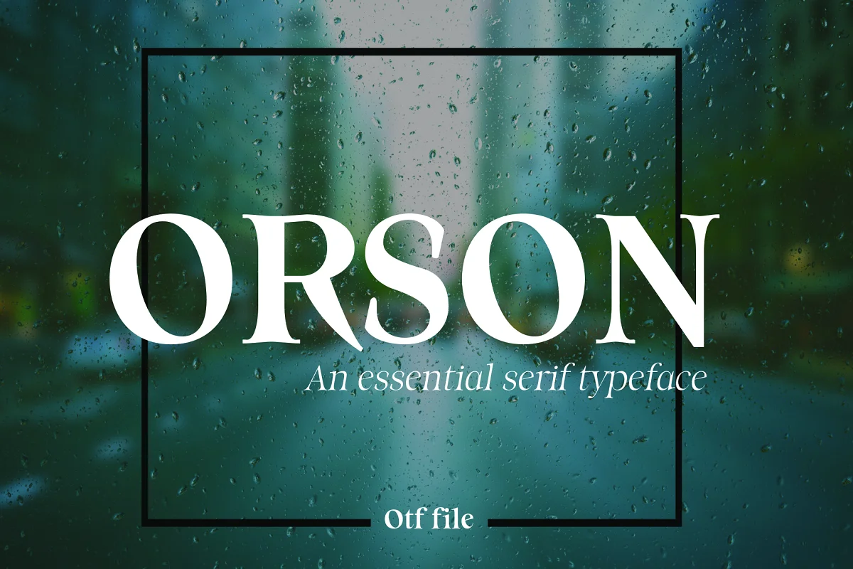 Orson An Essential Serif Typeface Font