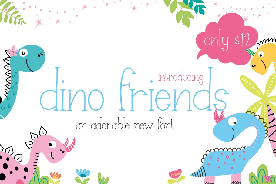 Dino Friends Font