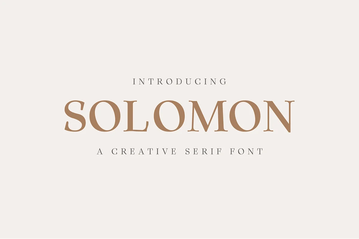 Solomon Serif Font