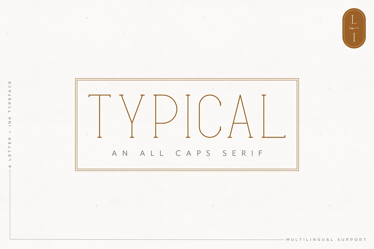 Typical All Caps Display Serif Font