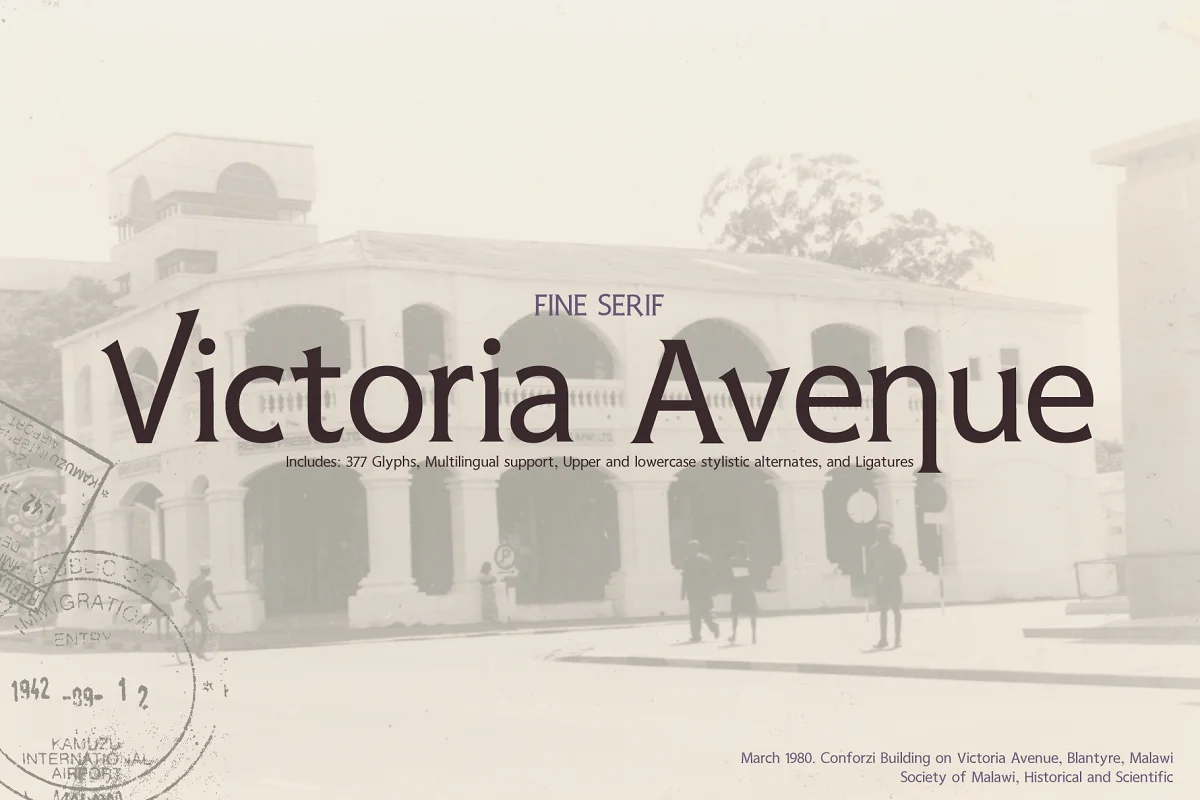 Victoria Avenue And Extras Font