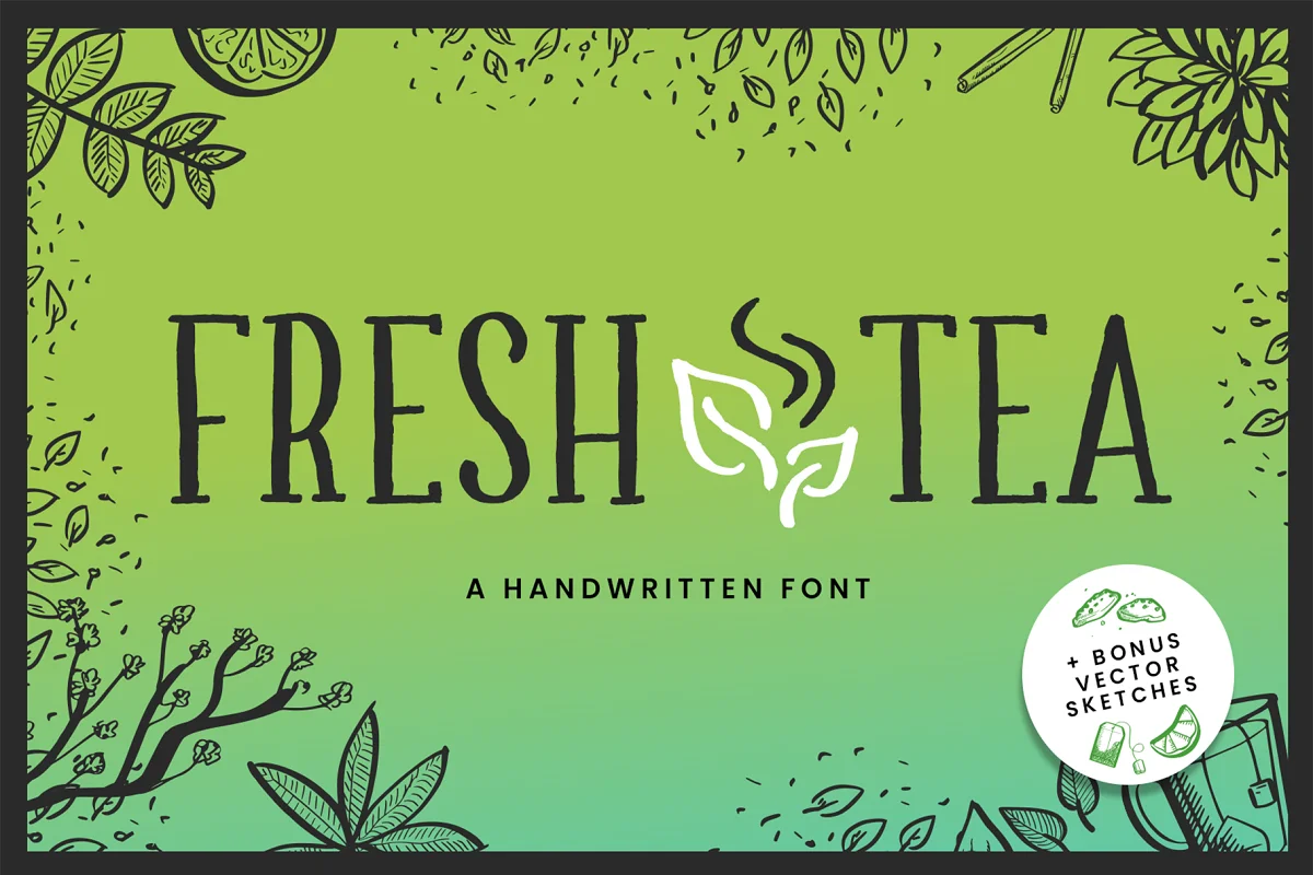 Fresh Tea Bonus Sketches Font