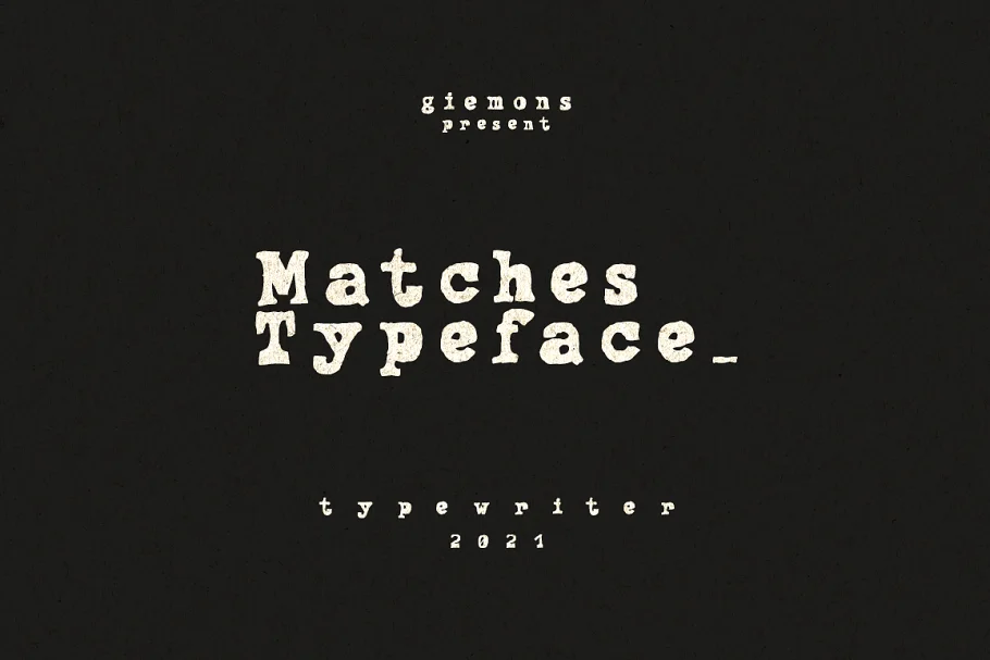 Matches Typeface Font