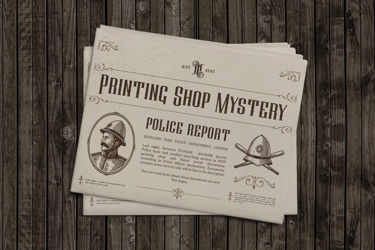 Printing Shop Mystery Font