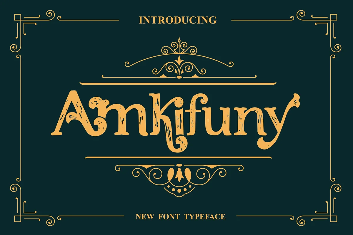 Amkifuny New Brush Serif Display Font