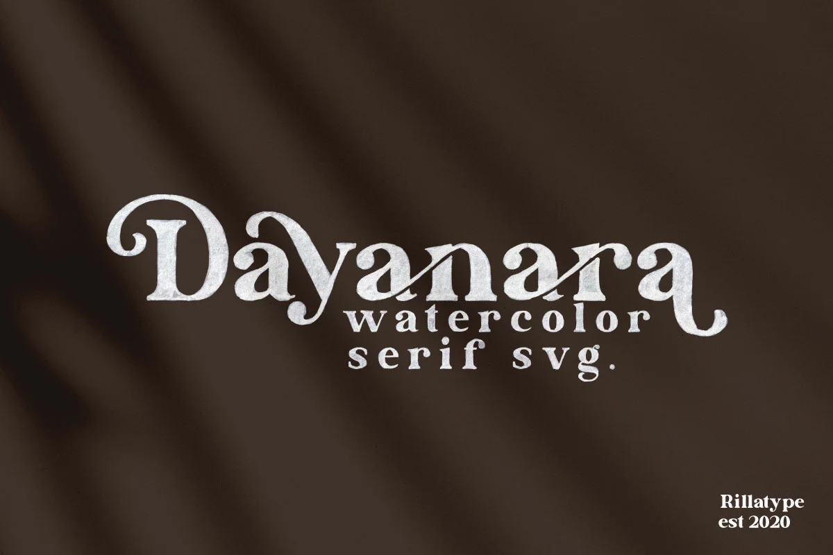 Dayanara Watercolor SVG Font