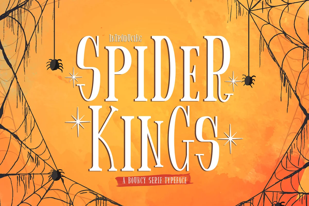 Spider King Bouncy Serif Font